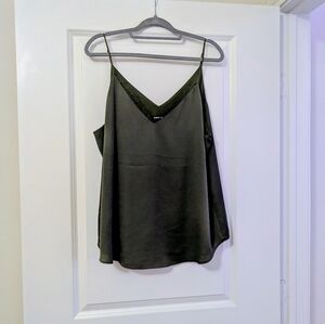 Express Elegant Dark Green Tank Top